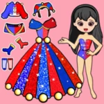 fashion famous - doll dress up android application logo